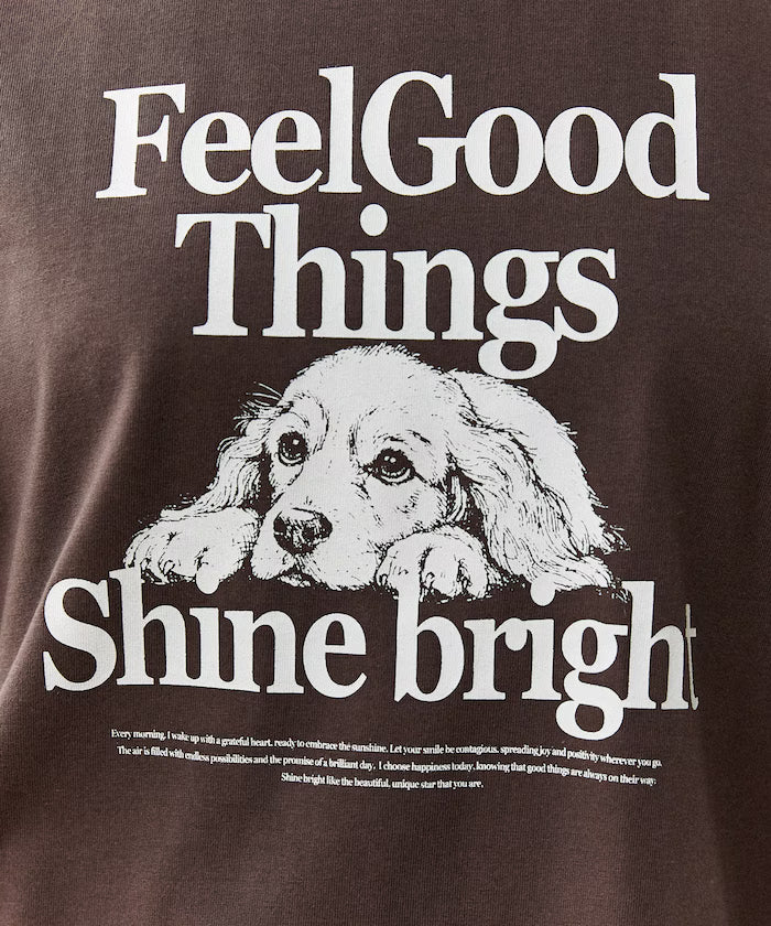 <Functional Material> Shime Bright Dog Print T-shirt Limited Edition