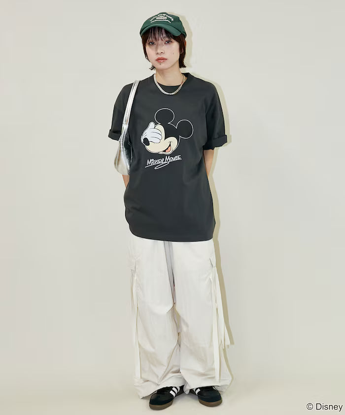 <Functional Material>Mickey Mouse Face T-Shirt Limited Edition