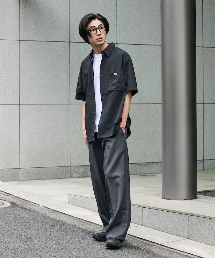 Limited Release AiRide Air Ride Relax Fit Mixed Material Pocket Seersucker Shirt Quick Dry Moisture Wicking UV Cut