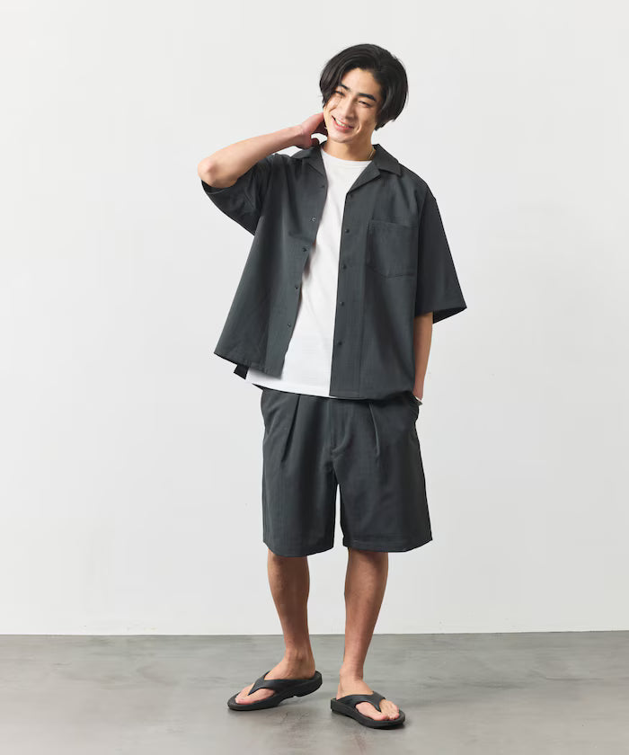 [New Color Added] Quick-Drying Material Relaxed Fit Easy Short Pants Linen-like Home Care