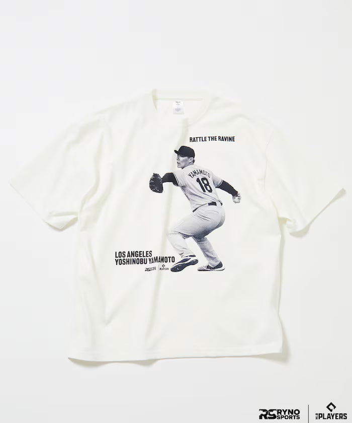 [March 5, 12:00 Release] MLB PLAYERS × RYNO SPORTS × FREAK'S STORE Exclusive [YAMAMOTO] WIDE SHOT PHOTO TEE - White