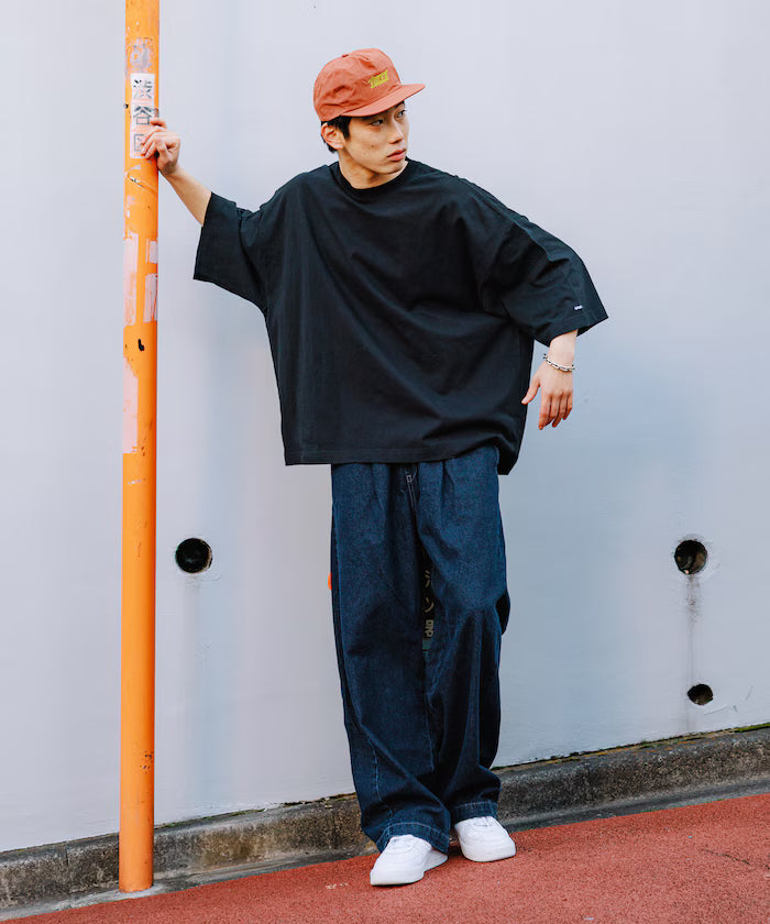 Big Silhouette One Point Crew Neck T-Shirt / Wide Silhouette [Limited Edition] - Black