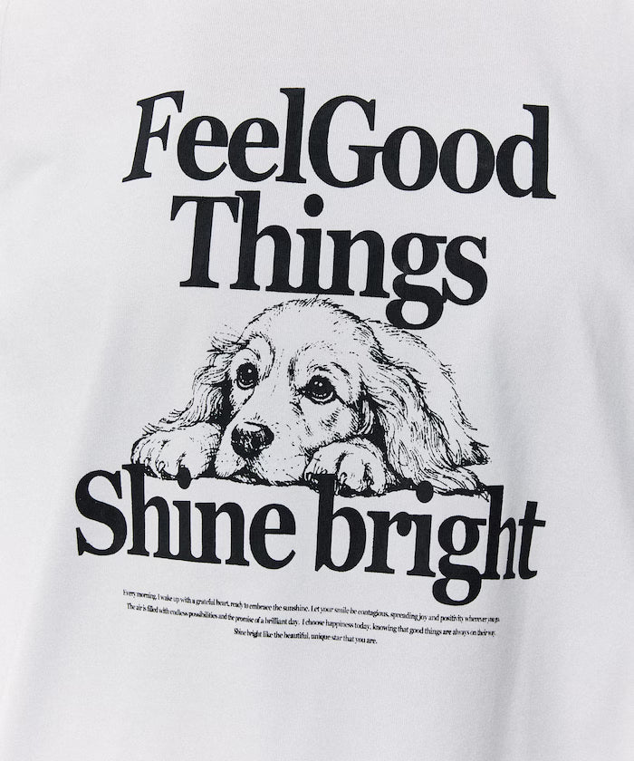 <Functional Material> Shime Bright Dog Print T-shirt Limited Edition