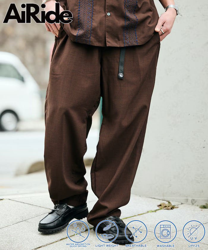 AiRide/AiRide Wide Silhouette Packable Climbing Pants/Quick-Dry/UV Cut 【Limited Edition】 - Brown