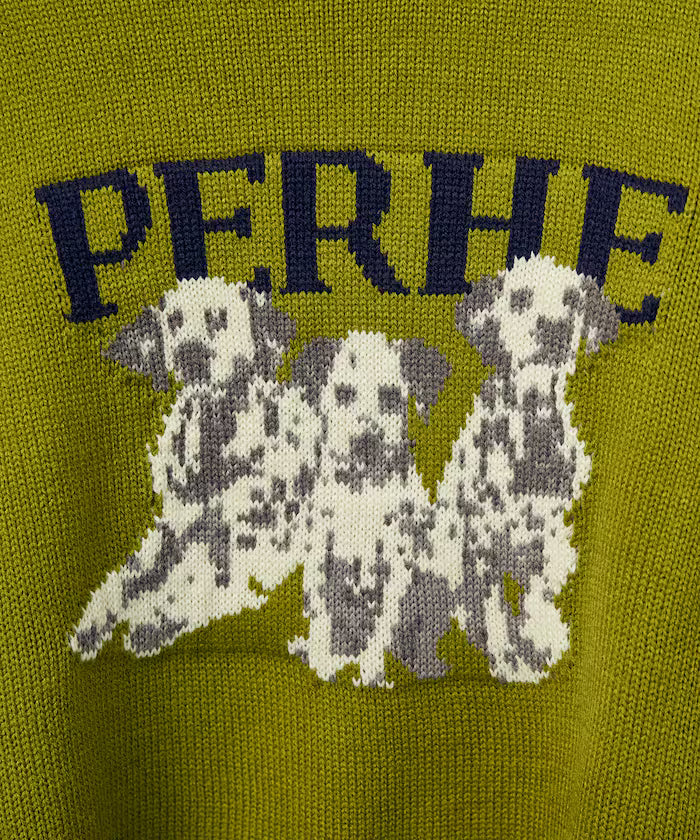 Dalmatian Dog Design Jacquard Knit Limited Edition