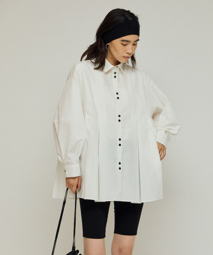 Box Stack Balloon Sleeve Long Sleeve Shirt