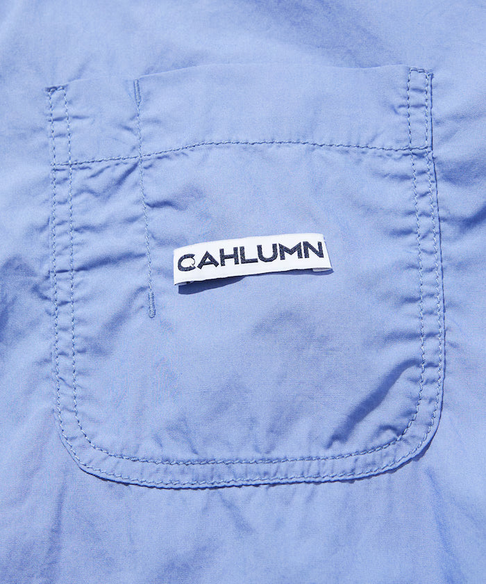 Magazine Pocket Chain Stitch Open Collar Shirt