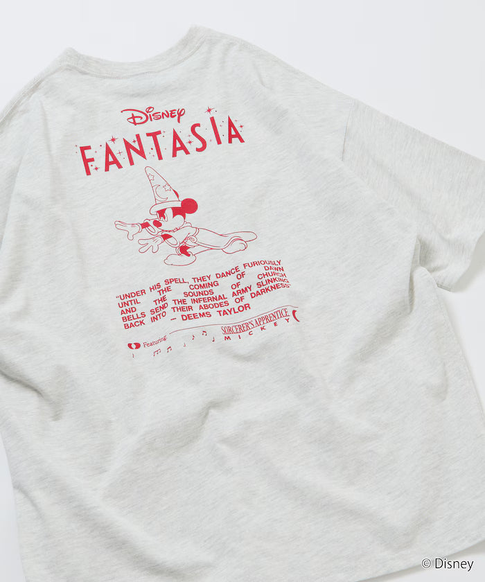 DISNEY/Mickey Mouse 'Fantasia'/Back Print Crew Neck T-Shirt [Limited Edition]