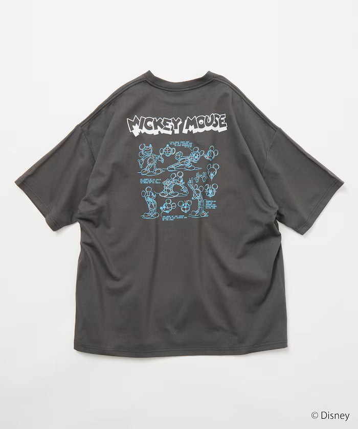 Limited Edition DISNEY Mickey Mouse Monochrome Back Print Crew Neck T-Shirt