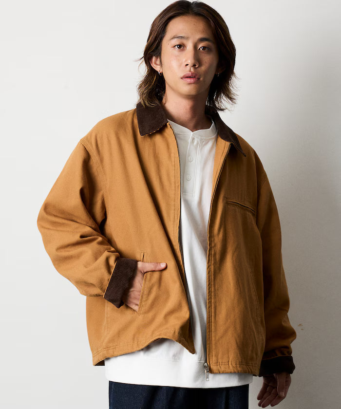 Big Silhouette Corduroy Switch Duck Blouson [Limited Edition]