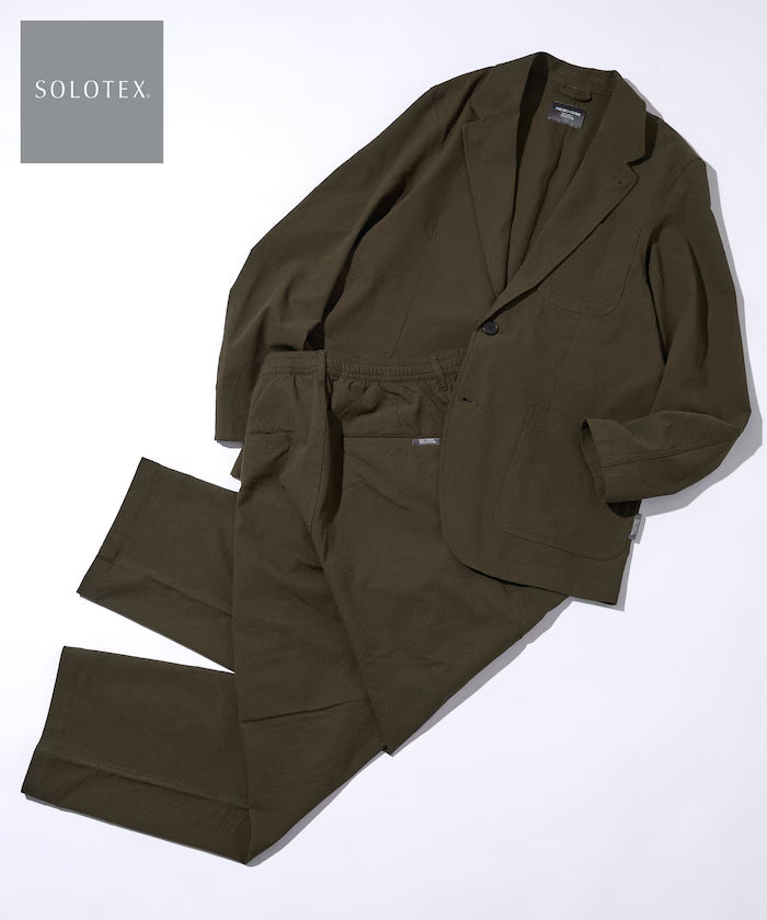 SOLOTEX Sheer Seersucker 2B Jacket Setup - Olive