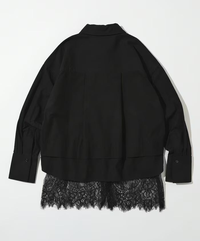 Oversized Lace Layered Shirt