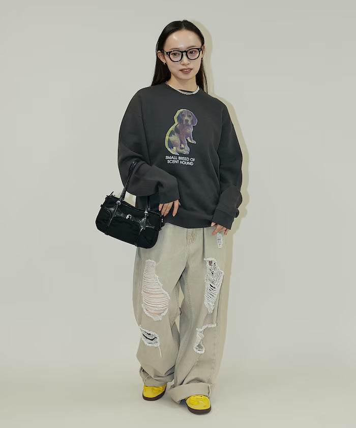 Dog Photo Print Fleece Lined Sweat Pullover Limited Edition