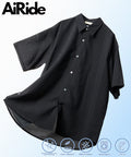 AiRide/AiRide Relax Fit Short Sleeve Regular Collar Shirt/Pocketable/Quick Drying/UV Cut [Limited Edition] - Charcoal Gray