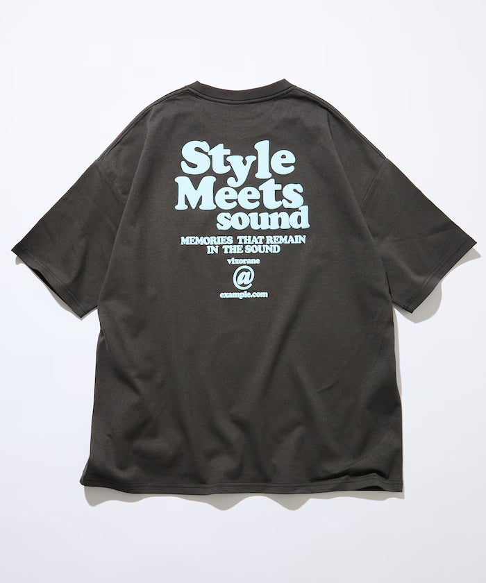 Big Silhouette Back Print Crew Neck T-Shirt / Style Meets 【Limited Edition】