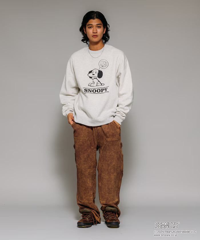 PEANUTS/Peanuts Exclusive Front Print Crew Neck Sweat/Shibe 【Limited Edition】