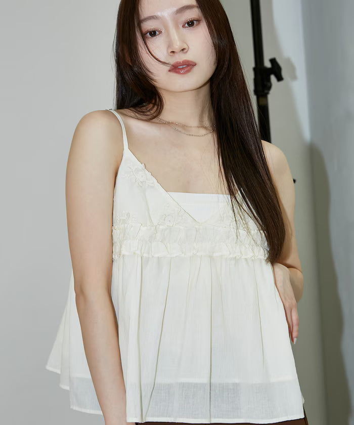 Floral Embroidery Detail Camisole Bustier Limited Edition