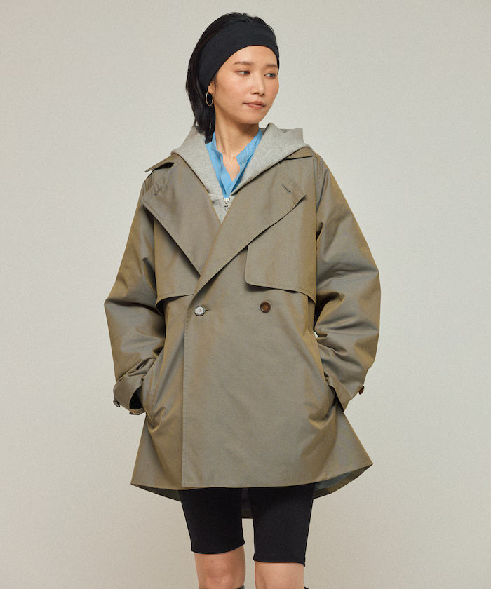 Mid-length T/C Chambray Trench Coat