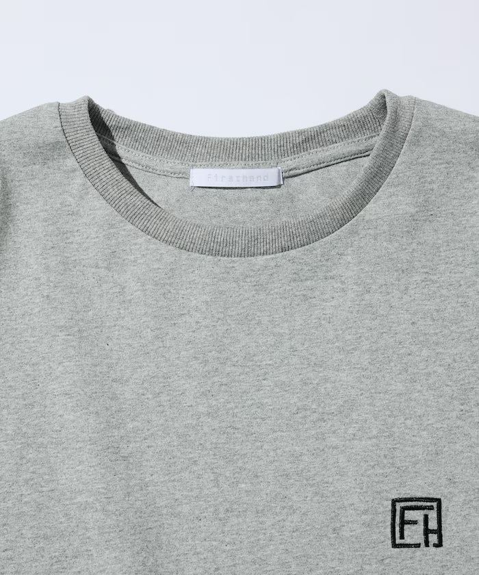 6 oz Front Logo Embroidered Crew Neck T-Shirt / Back Print T-Shirt PRINT ROUND FIRST