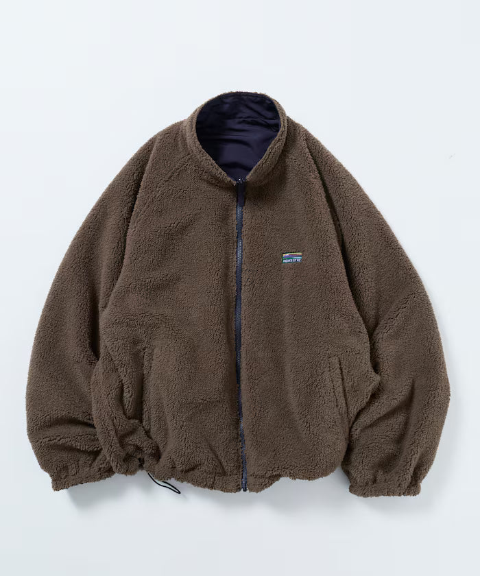 Relaxed Fit Nylon Fleece Reversible Stand Blouson [Limited Edition]