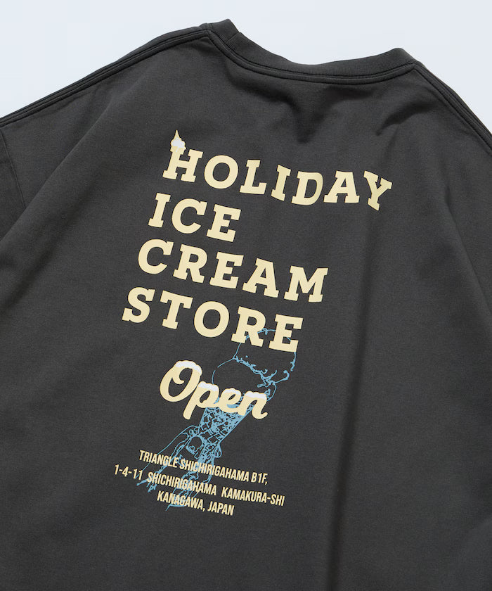 HOLIDAY ICECREAM×FREAK'S STORE Collaboration Big Silhouette Back Print Crew Neck T-Shirt [Limited Edition]