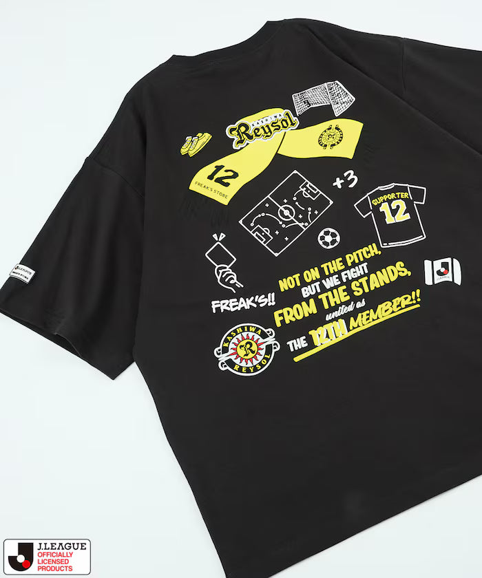 [Sales Start May 15 at 12:00] J.LEAGUE × FREAK'S STORE Exclusive SUPPORTERS SHORT SLEEVE TEE [Kashiwa Reysol] - Charcoal Gray
