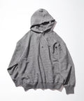 Merino Wool＋Cotton Loop Back Sweat Hoodie - Light Gray