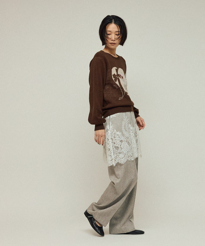 Sweat-like Animal Jacquard Knit