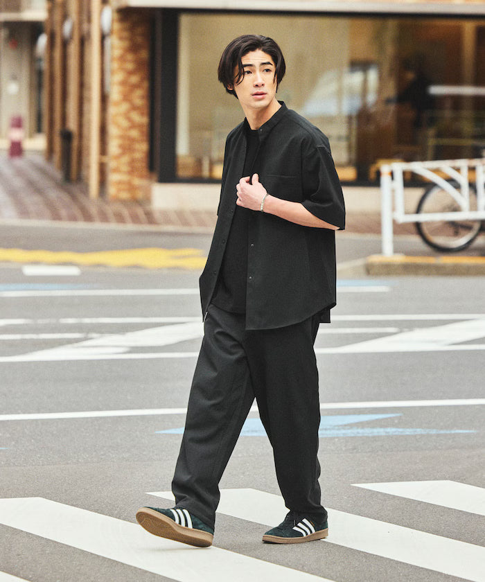 [New Color Added] Quick-Dry Material Relaxed Fit Tapered Easy Pants Linen-like