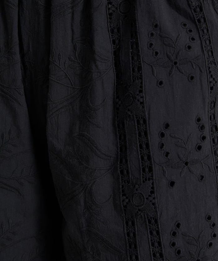 Cutwork Embroidered Easy Pants