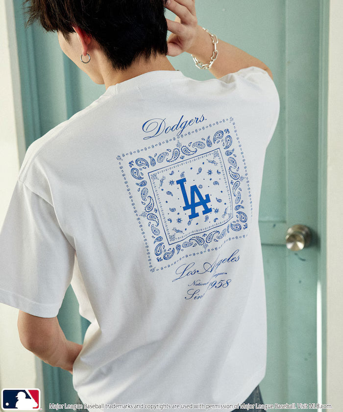 Custom MLB Bandana Back Print T-shirt Limited Release - White