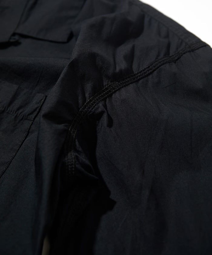 Magazine Pocket Broadcloth Open Collar Shirt