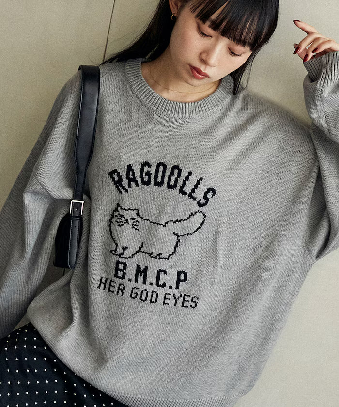 RAGDOLLS CAT Ragdoll Cat Jacquard Knit Limited Edition