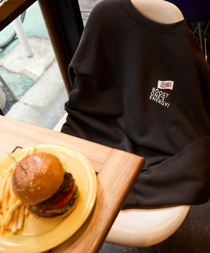 Burger Factory x FREAK'S STORE / Burger Factory Limited Edition Big Silhouette Back Print Crew Neck Sweatshirt [Limited Release]