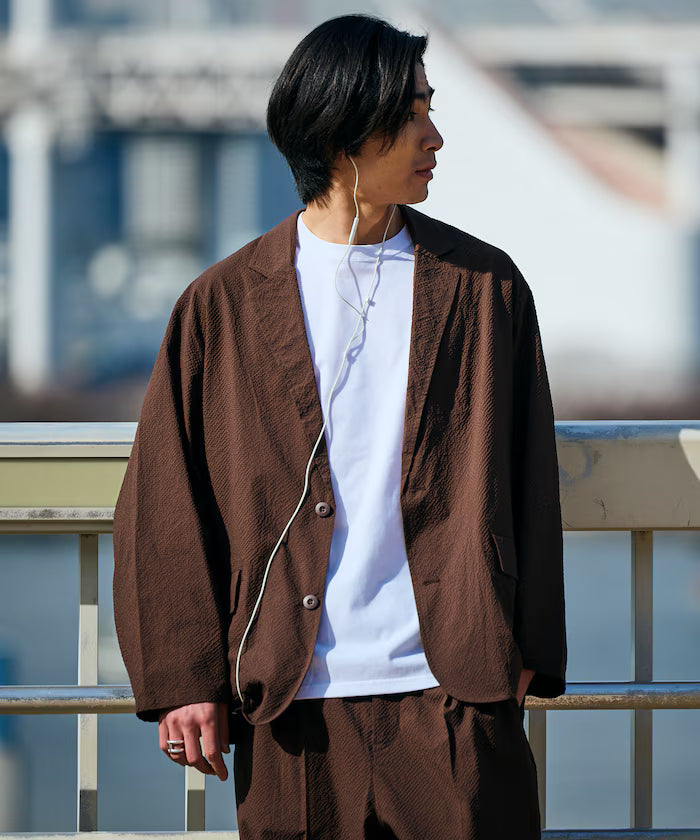 AiRide/AiRide Relax Fit Seersucker Setup/Tailored Jacket/Wide Slacks/Quick Dry/UV Cut 【Limited Release】