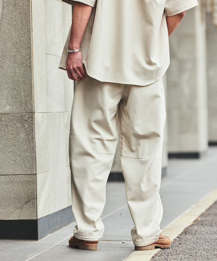 [New Color Added] Quick-Dry Material Relaxed Fit Tapered Easy Pants Linen-like