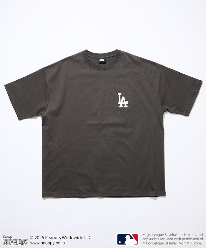 PEANUTS×MLB Exclusive Big Silhouette Back Print T-Shirt / DODGERS 【Limited Edition】