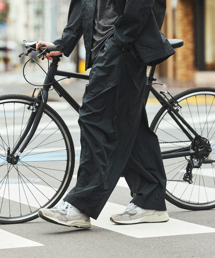 Ultra-Light Nylon Packable Wide Tapered Pants