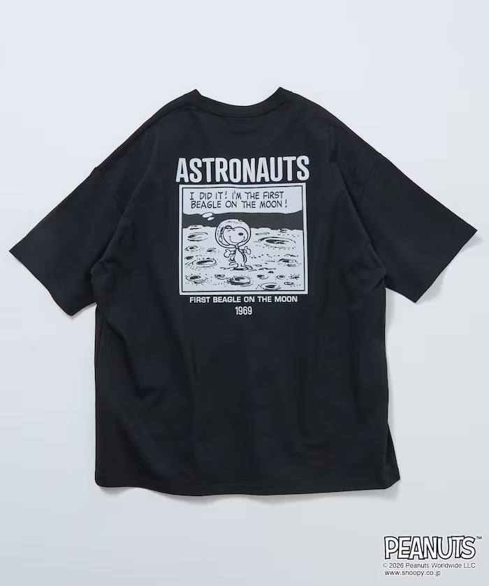 PEANUTS/Peanuts Exclusive Big Silhouette Back Print Crew Neck T-Shirt/ASTRONAUTS 【Limited Edition】