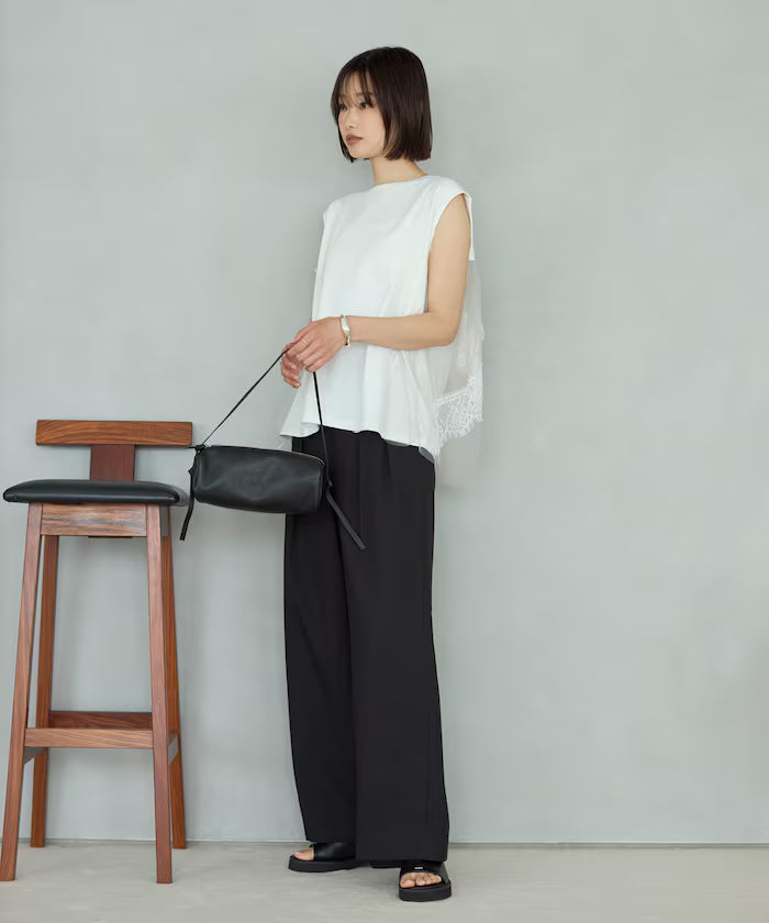 Organic Cotton Tulle Lace Docking Top