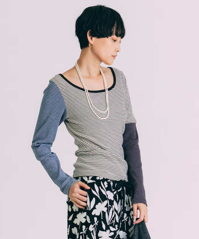 Healthknit Slim Stripe Tank T-Shirt SET