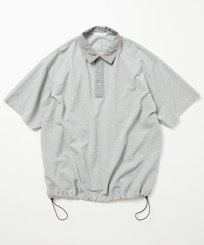 Big Silhouette Spindle Short Sleeve Tech Polo - Gray