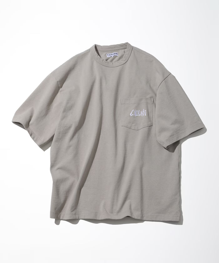 Heavy Weight Jersey Pocket T-Shirt “ARUSE” - Gray