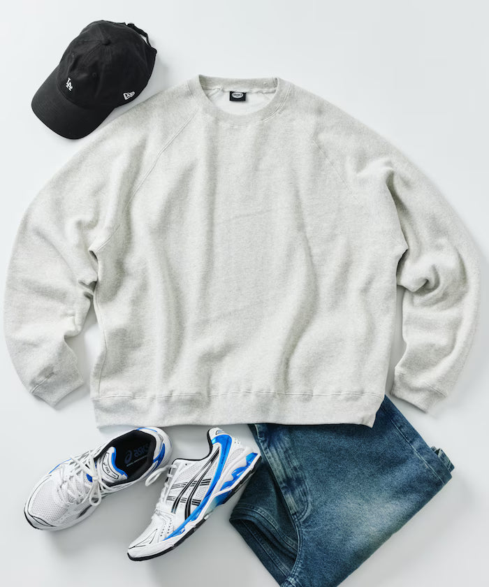 12oz Heavyweight Big Silhouette Raglan Sleeve Crew Neck Sweatshirt 【Limited Edition】