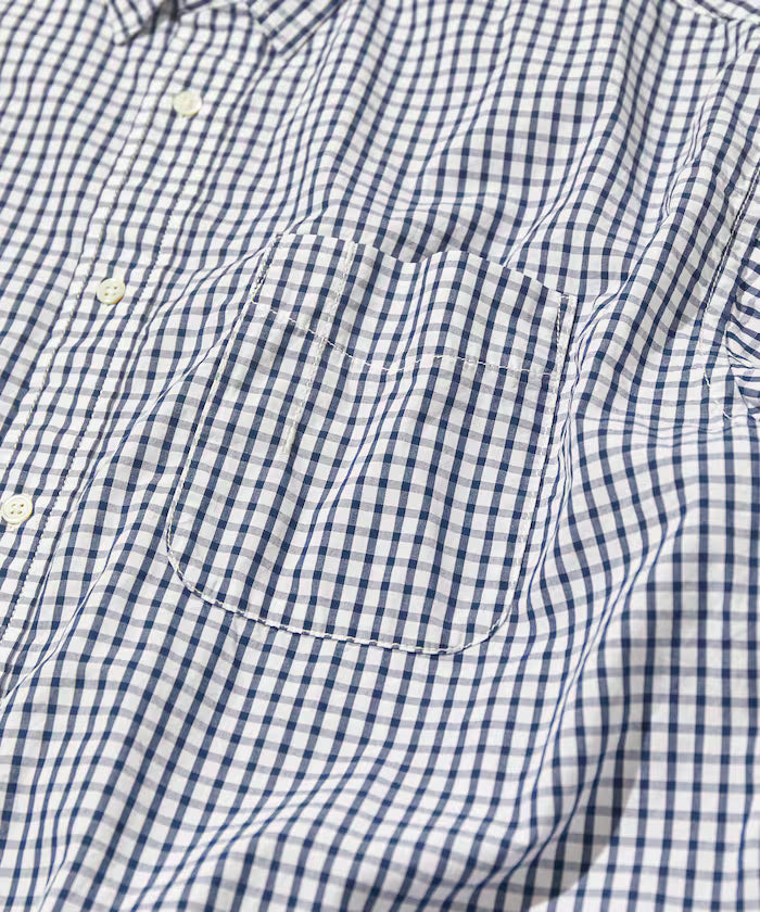 Magazine Pocket Broad Shirt(Gingham)