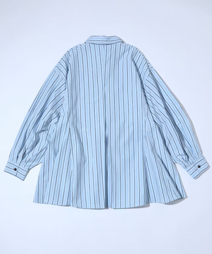 Flare Silhouette Skipper Balloon Sleeve Shirt