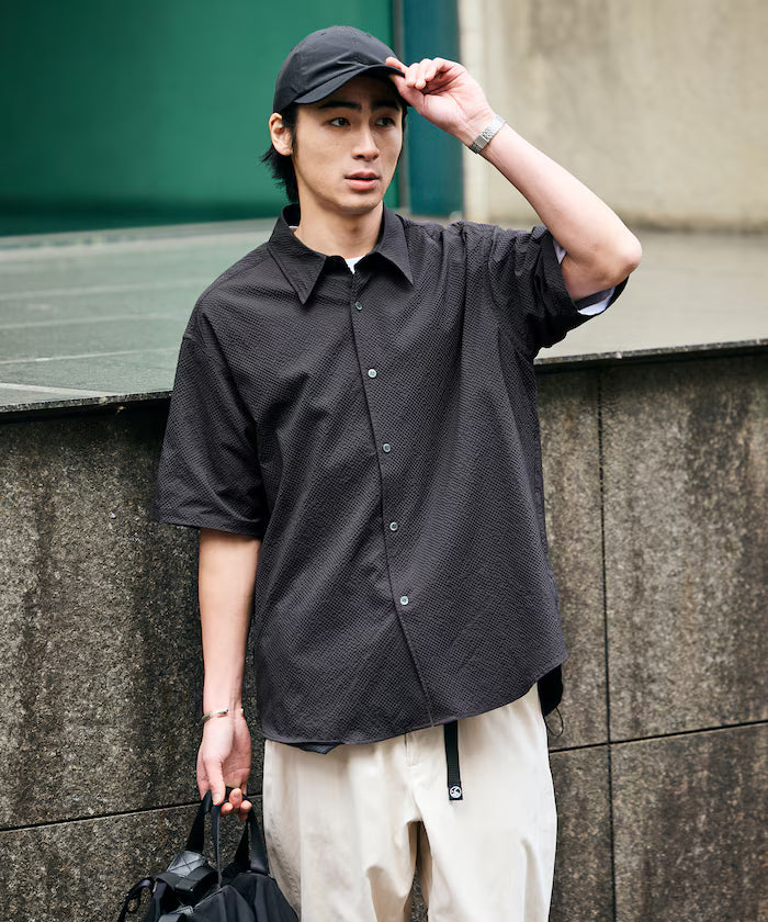 AiRide/AiRide Relax Fit Short Sleeve Seersucker Shirt/Pocketable/Quick Dry/UV Cut [Limited Edition]