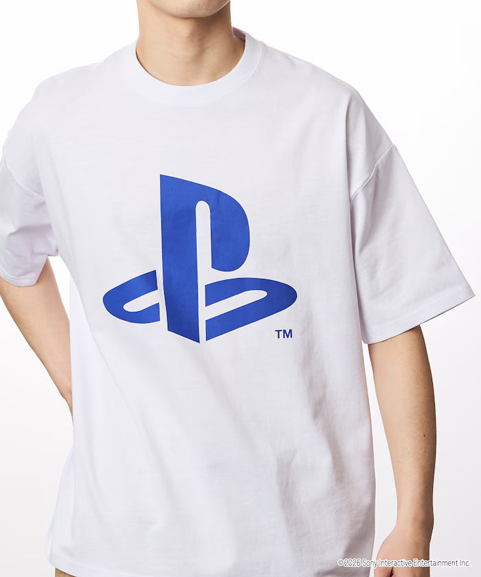 Big Silhouette Logo Back Print Crew Neck T-Shirt / PlayStation LOGO 【Limited Edition】