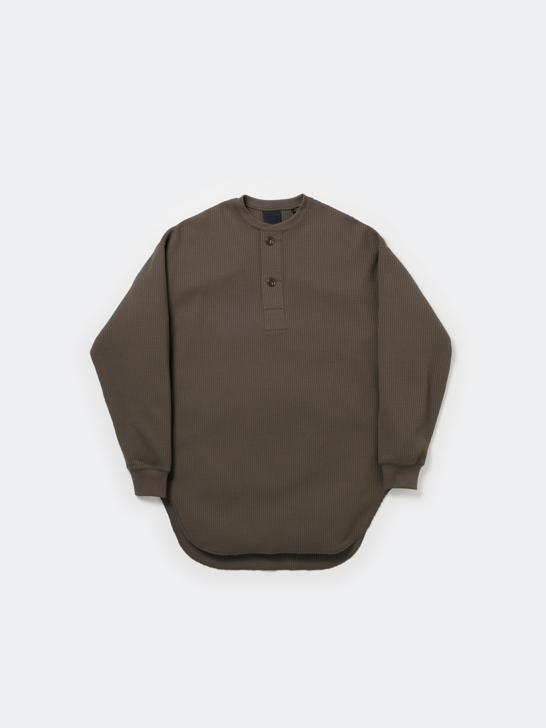 W's TECH THERMAL HENLEY L/S - BROWNKHAKI