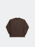 W's TECH DRAWSTRING L/S TEE - D.BROWN
